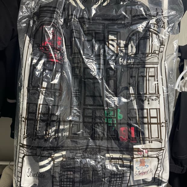 STU X HANK 에스티유 X 행크 바시티 자켓 블랙 M