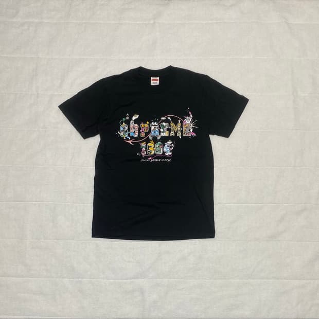 (S)슈프림 24SS 바시티 티셔츠 블랙
