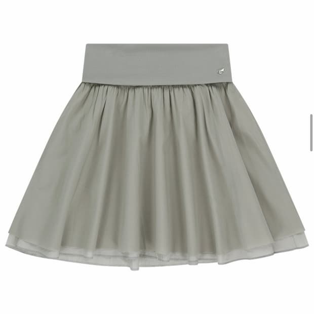 코이세이오 더블 셔링 스커트 그레이