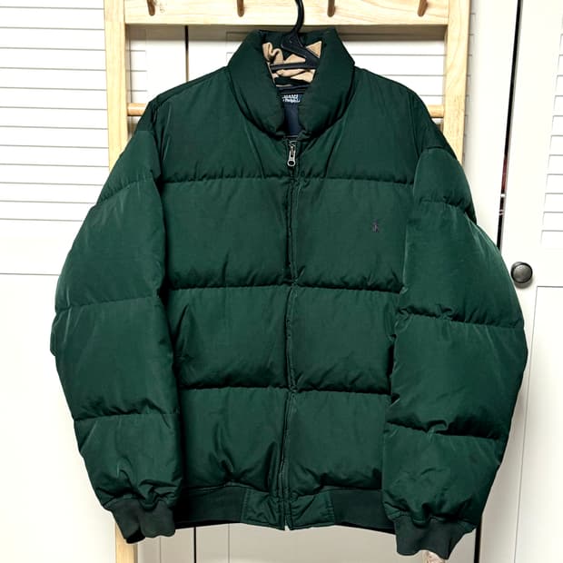 폴로 랄프로렌 푸퍼 딥그린 숏 패딩 자켓