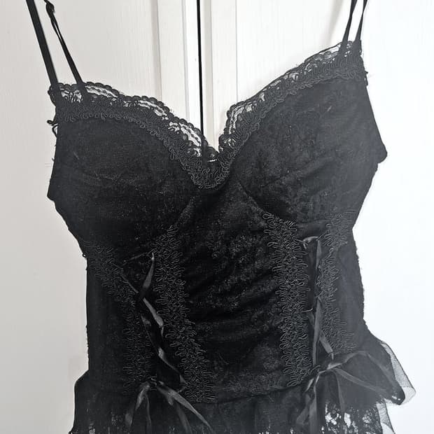 빈티지 레이스 코르셋 고스 고딕 공겜여주 고스로리 갸루