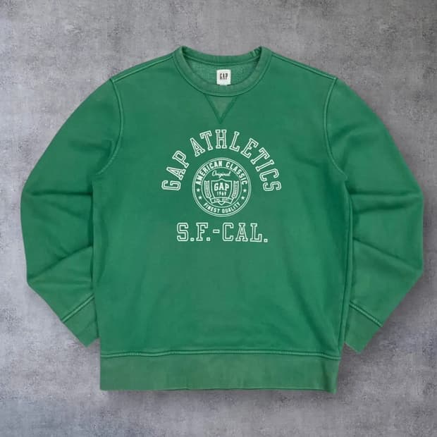 GAP 그린 컬러 빅로고 맨투맨 갭