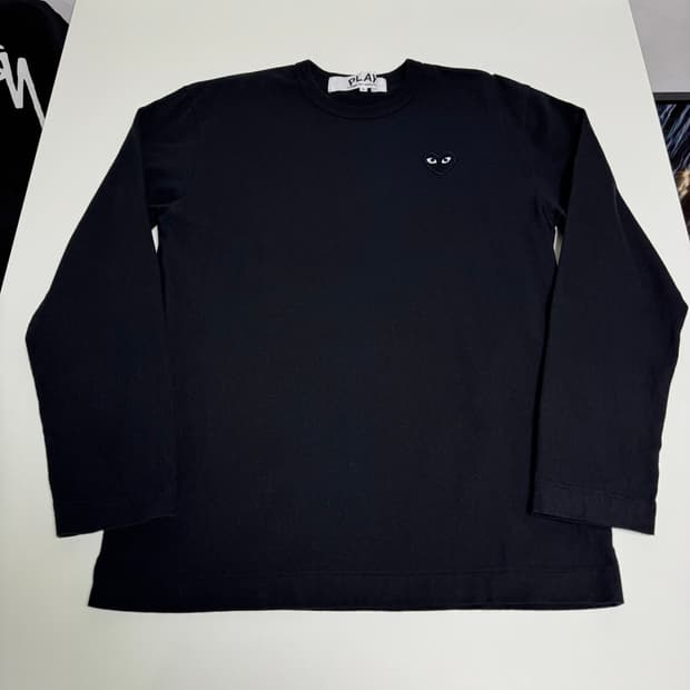 꼼데가르송 블랙 하트 롱슬리브 L