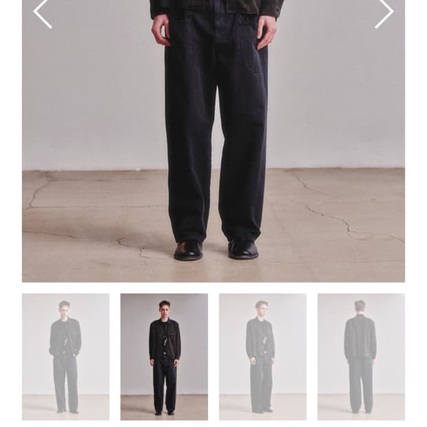 아트이프액츠 French Workwear Pants_Used Black 