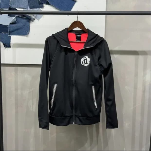 (100) 아디다스 농구 데릭로즈 기모 기능성 후드집업 자켓