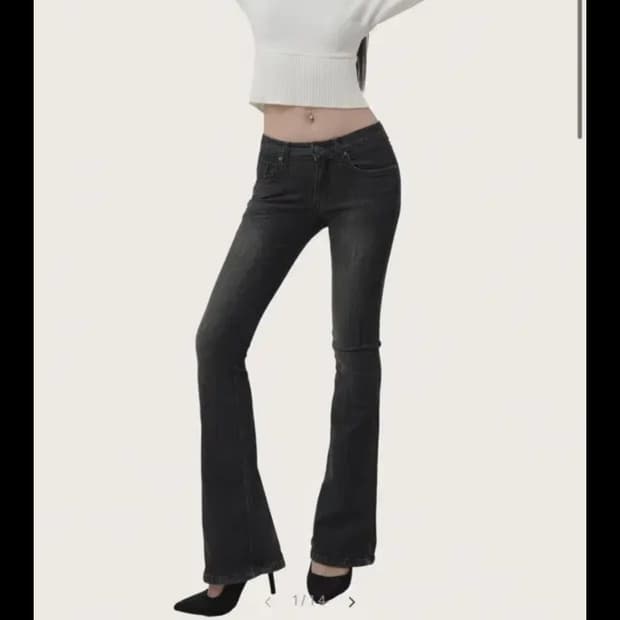 클리시어 Dark chocolate low rise jeans 다크초코진