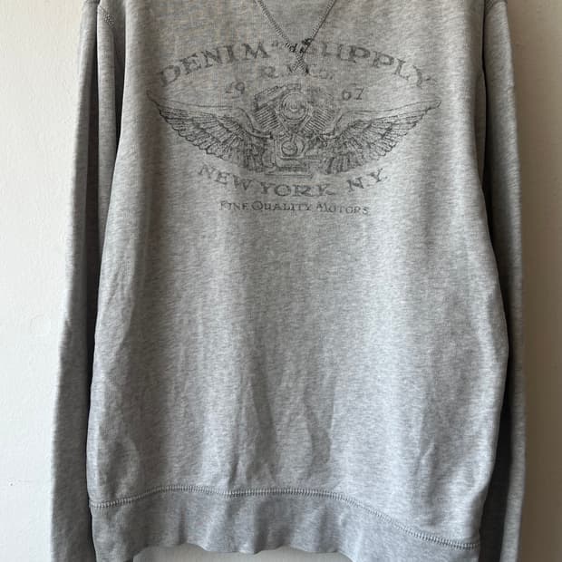 랄프로렌 데님앤서플라이 남성 그레이 맨투맨
