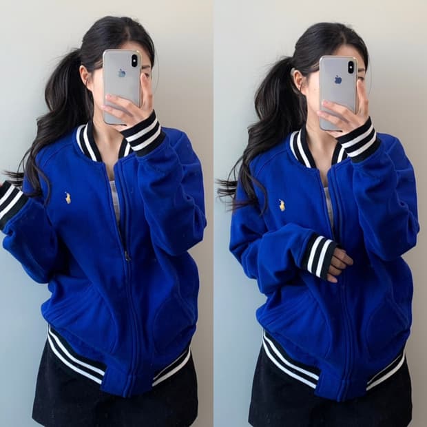 폴로 코튼 집업