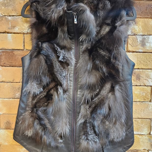 ROBO Trend 가죽 폭스퍼 베스트 55