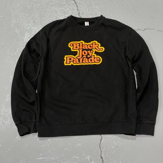 USA Oakland Black Joy Parade 빈티지 블랙 스웻셔츠