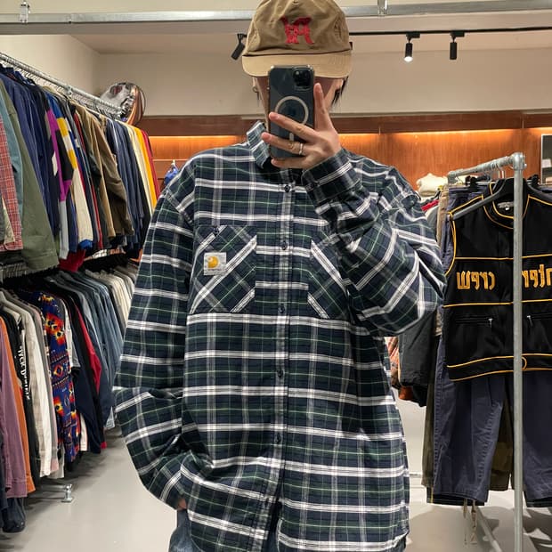 칼하트 체크 셔츠