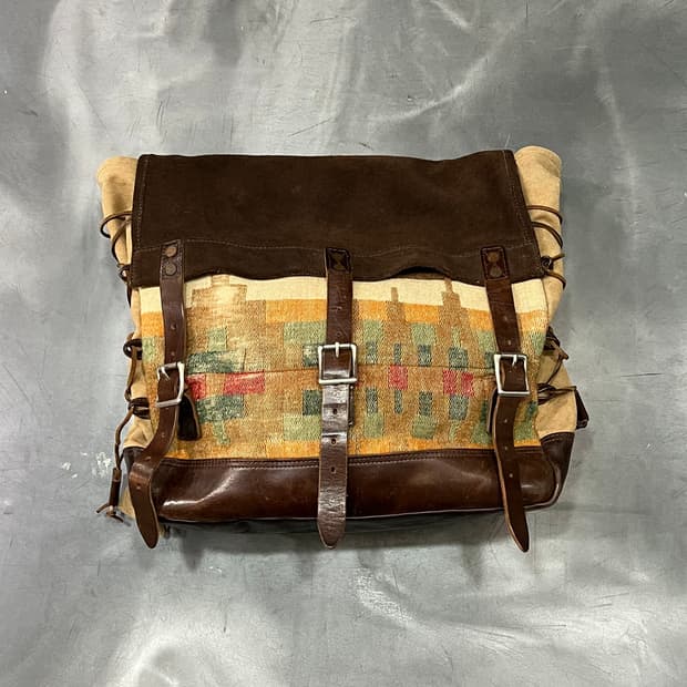  더블알엘 캔버스 레더 백 y14578