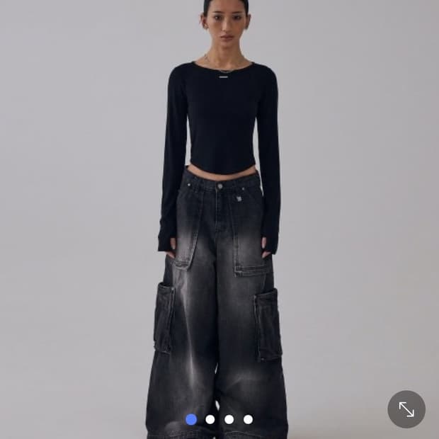 트리밍버드 보트넥 핑거홀 롱슬리브