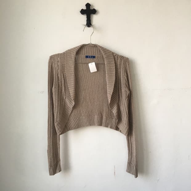 Glitter point knit bolero