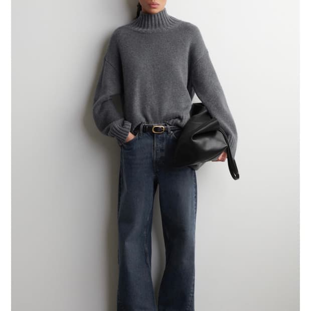 COS FACADE 스트레이트 레그 진 더스티블루 30