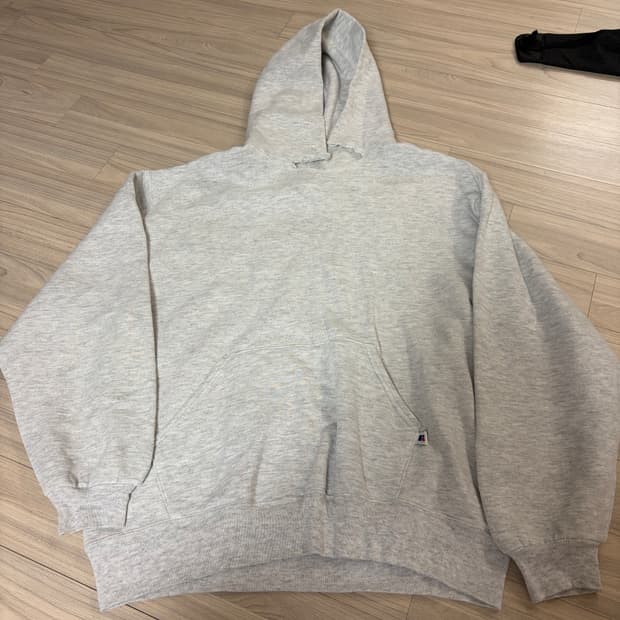 [L] 90s 빈티지 러셀 후드 후디 그레이 russell USA