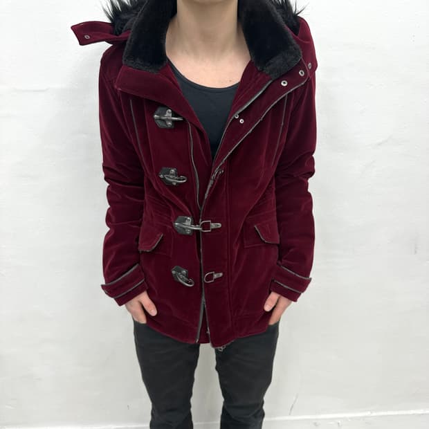 Semantic design velvet fur jacket 