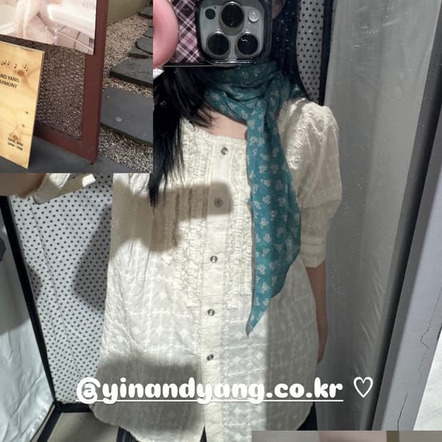 인앤양인하모니 모모 블라우스+스카프