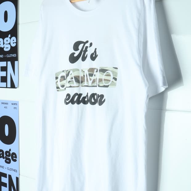 (XL-2XL) 브랜드빈티지 반팔 티셔츠 USA 흰색 카모-H36322
