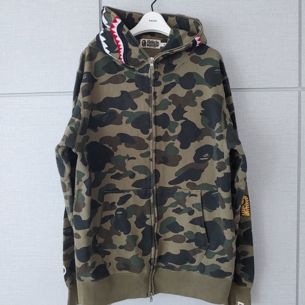 [XL] 베이프 2ND 녹계 샤크후드