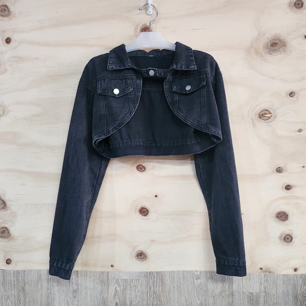 145) 여성 데님 크롭 볼레로 자켓