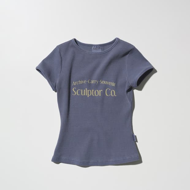 스컬프터 아카이브 피그먼트 베이비 티셔츠 (더스티 블루)