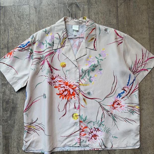 H&M 플로럴 셔츠 M