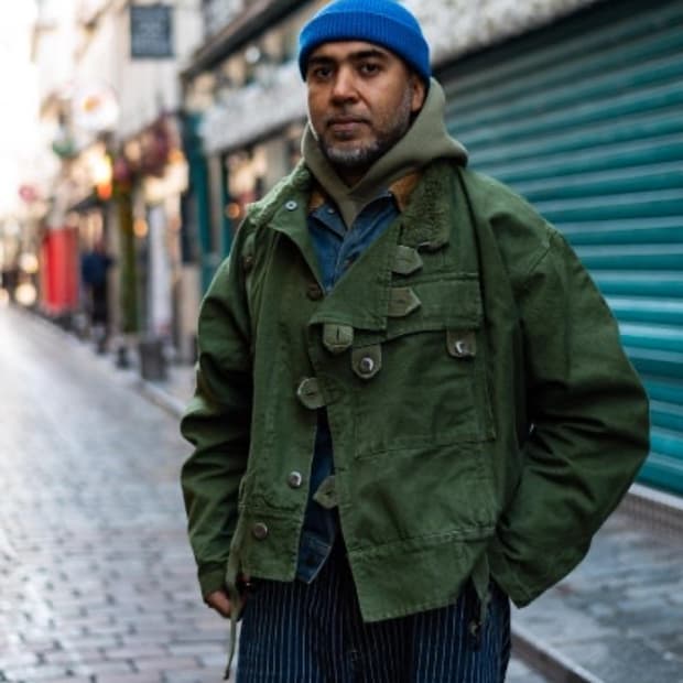 복각 밀리터리 스웨덴 모터사이클 크롭자켓