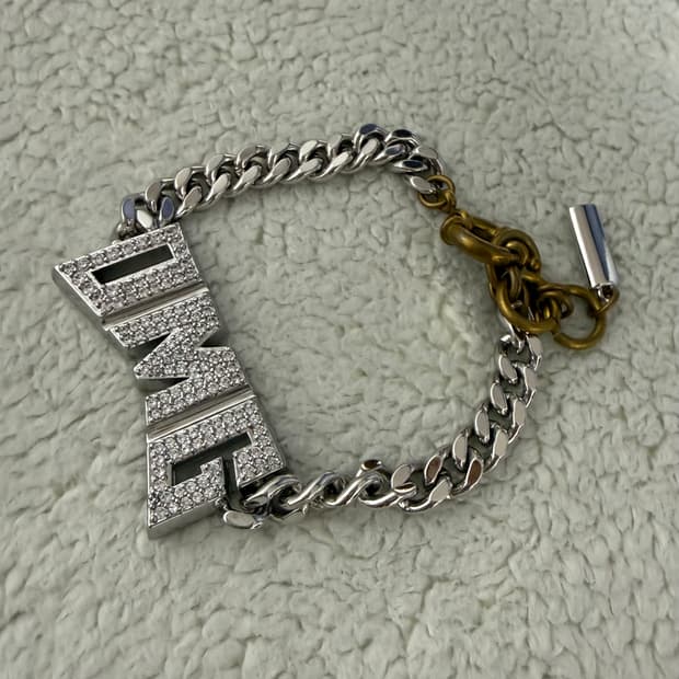 OMG 라인스톤 체인 팔찌