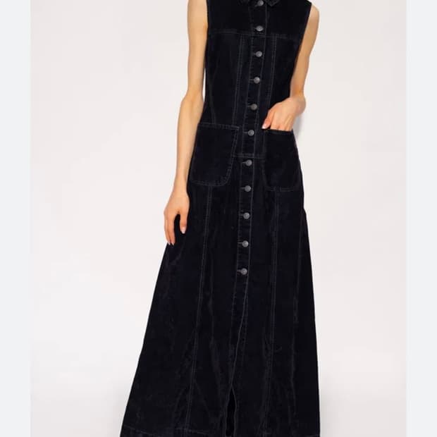 디젤 데님 벨벳 드레스