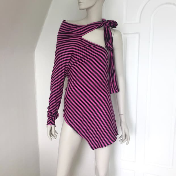 Marc Jacobs Stripes One-Shoulder Dress