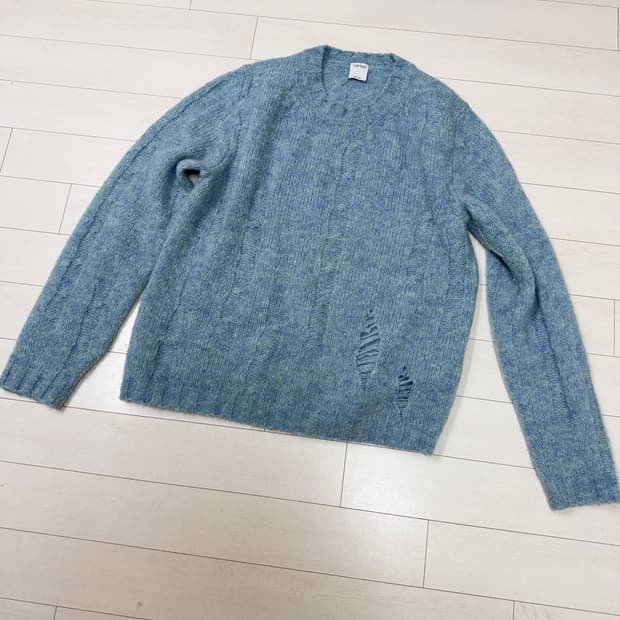 커버트(COVERT) 이태리 알파카 디스트레스드 스웨터 50 size 상