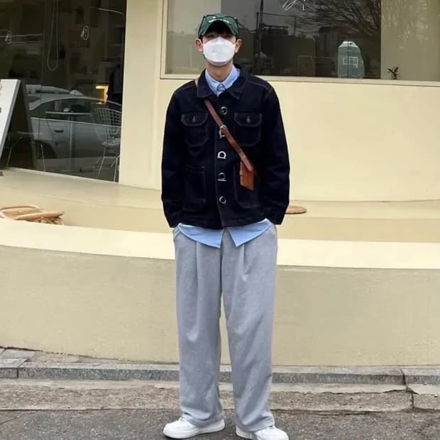 페프스튜디오 콘밀 데님 자켓 XL