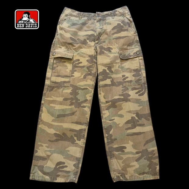 32인치 벤 데이비스 카모패턴 면 카고팬츠 