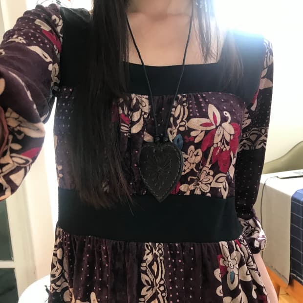 vintage velvet pattern one-piece