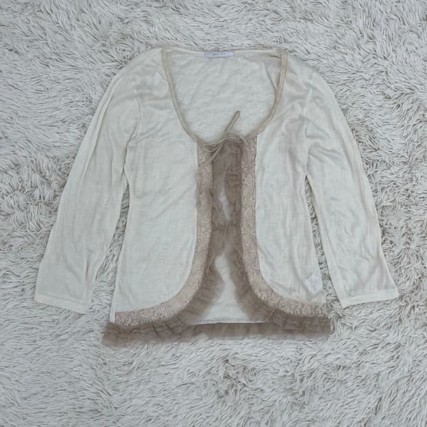 아이보리베이지레이스가디건