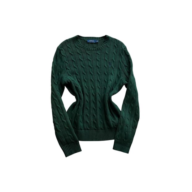 폴로 꽈배기 니트