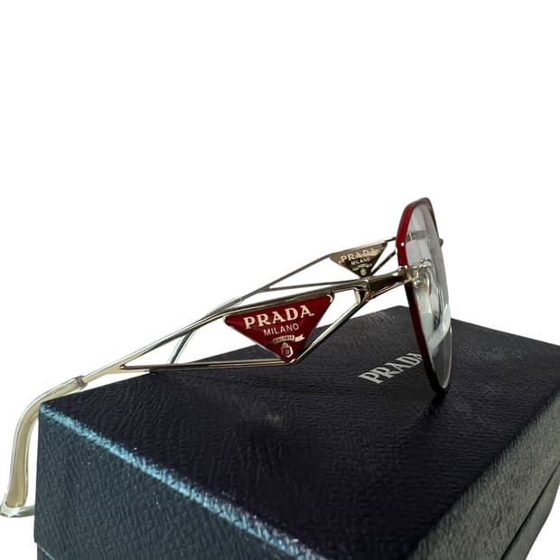 프라다 명품 골드 메탈 안경테 여자명품