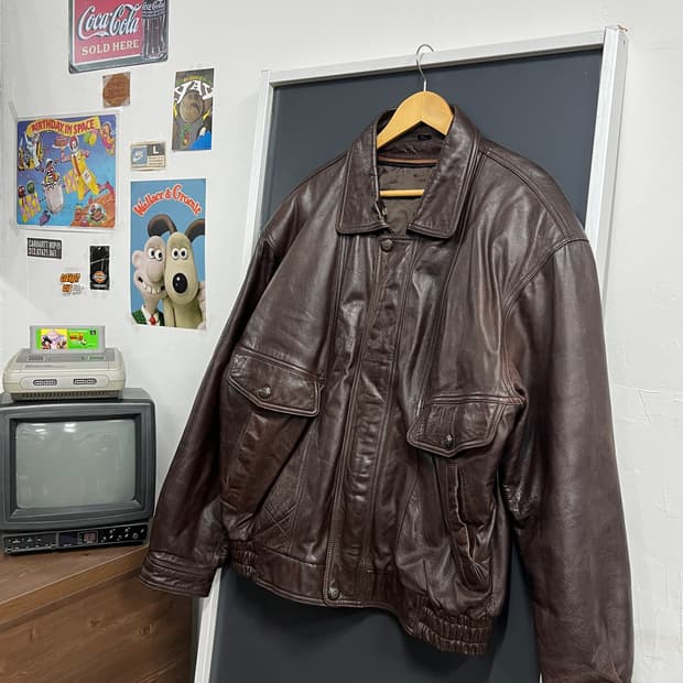 Vintage 빈티지 90s 양가죽 A-2 레더 자켓