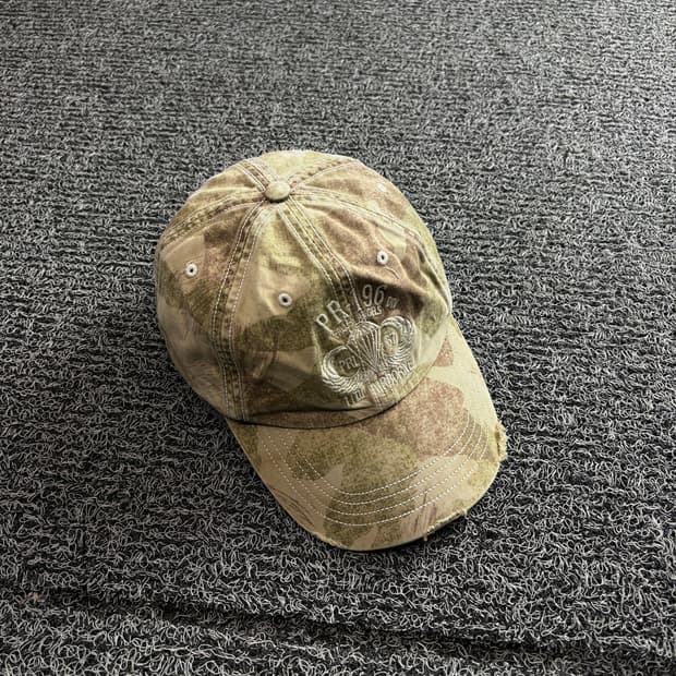 폴로 랄프로렌 자수로고 빈티지 카모플라쥬 볼캡 4185