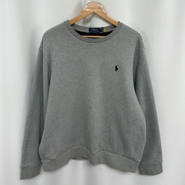   폴로랄프로렌 남자 기모 맨투맨 티셔츠 그레이 XL OI