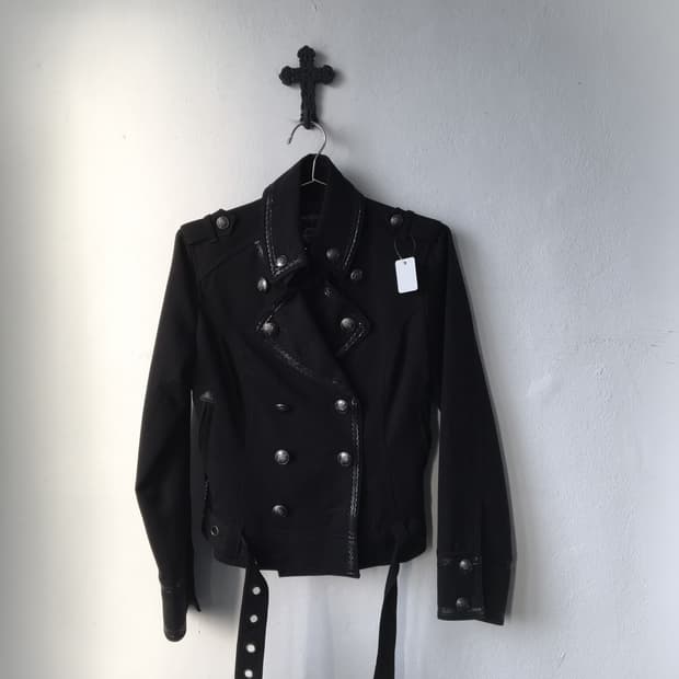 Algonquins double button belted jacket