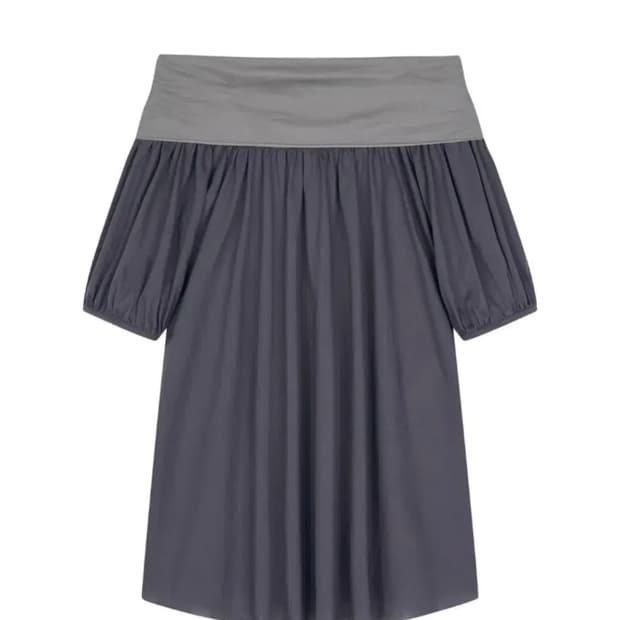 amorshae 아모르샤이 백 리본 탑 그레이