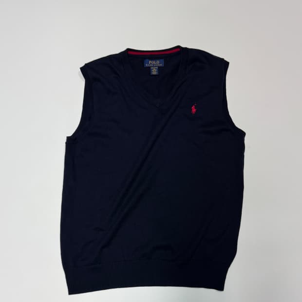 여성 폴로 랄프로렌 신형라벨 피마코튼 니트 베스트