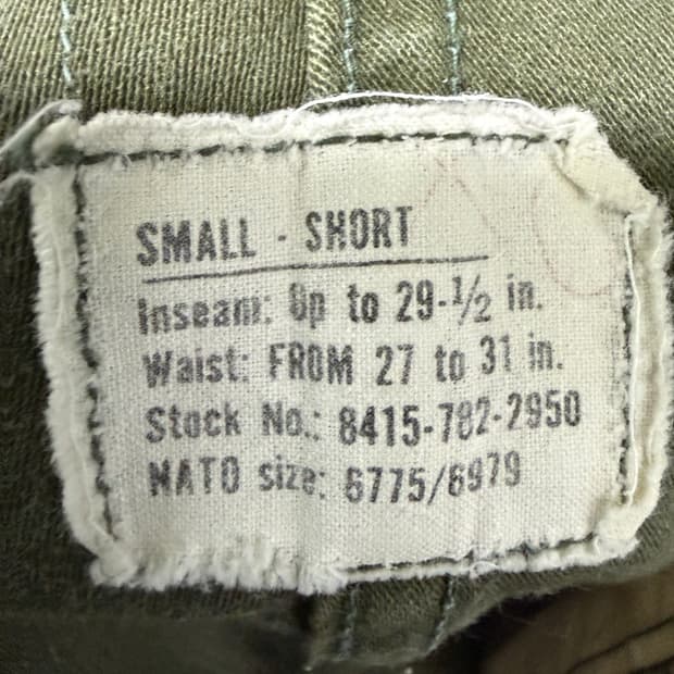 70년대 오리지널 M-65 팬츠 small short