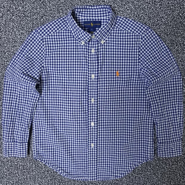 [무료배송][120]폴로 키즈 체크 셔츠 남방