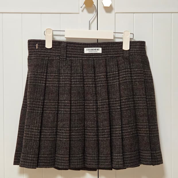 ttudement 체크스커트