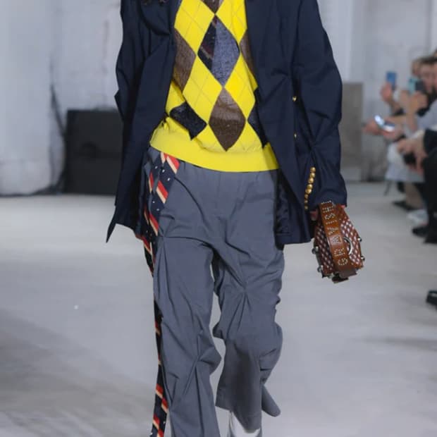 (46) REVERSED ARGYLE SWEATER