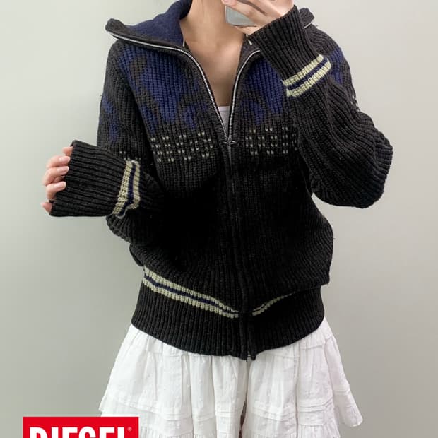 디젤 니트 집업