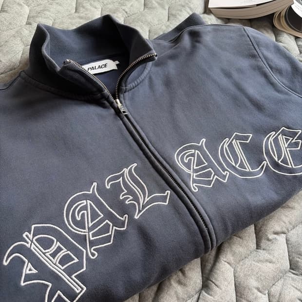 팔라스 established zip up funnel navy L